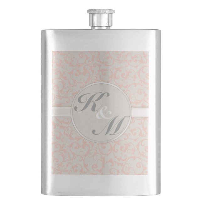 SmartElegance Coral Wedding Collection Flachmann (Vorderseite)