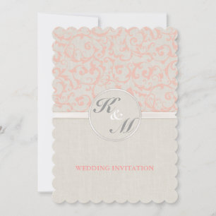SmartElegance Coral Wedding Einladung (P)