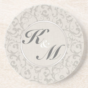 SmartElegance Gray Wedding Collection Sandstein Untersetzer