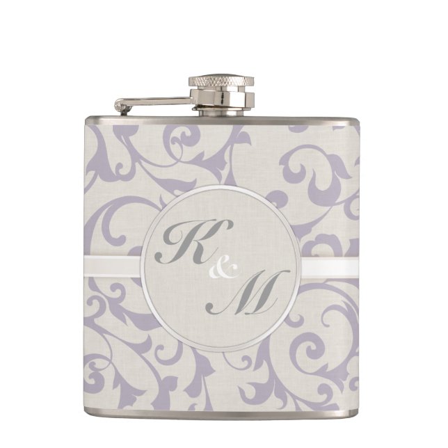 SmartElegance Lavender Wedding Collection Flachmann (Vorderseite)