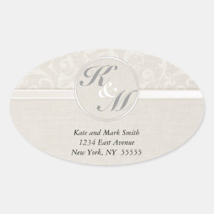 SmartElegance Natural Wedding Collection Ovaler Aufkleber