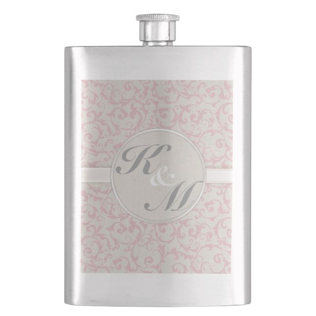 SmartElegance Rosa Wedding Collection Flachmann (Vorderseite)
