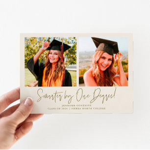 Smarter By One Degree Creme-Abschluss-Multi-Foto Ankündigung