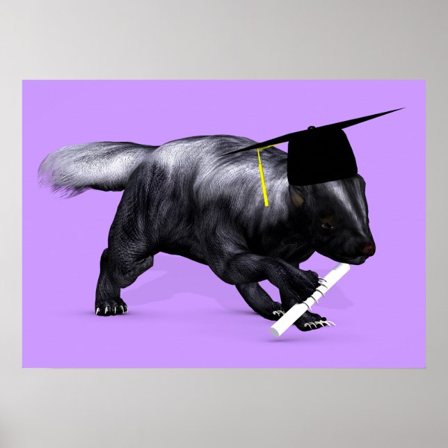 Smartestes Skunk von Campus Poster (Vorne)