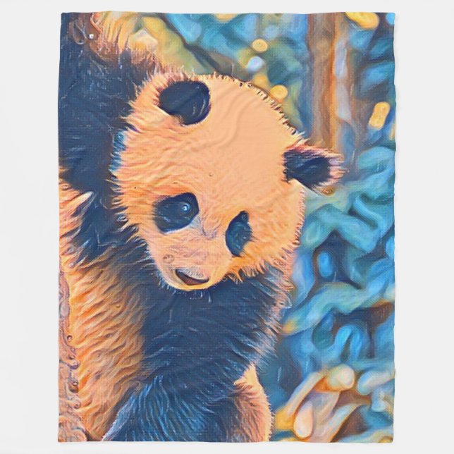 Smartmix-Tier - Panda Fleecedecke (Vorderseite)