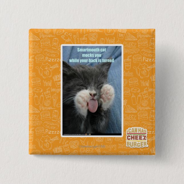 Smartmouth Katze Button (Vorderseite)