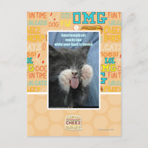 Smartmouth Katze Postkarte
