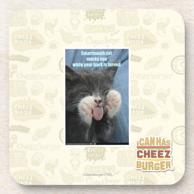 Smartmouth Katze Untersetzer (Vorderseite)