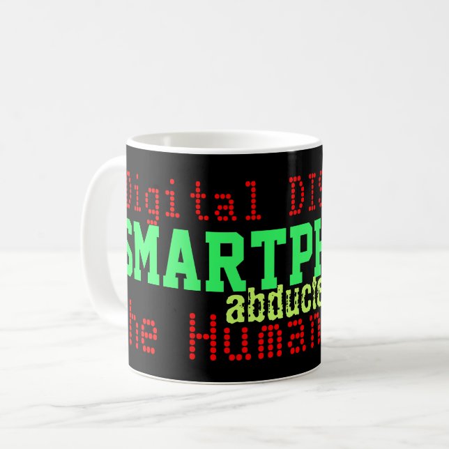 Smartphones Digital Distress Spaß Tasse (Vorderseite Links)