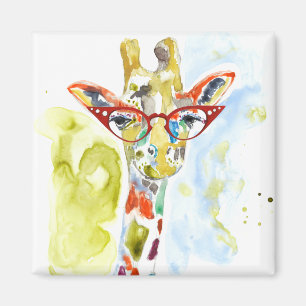 Smarty-Hosen Giraffe Magnet