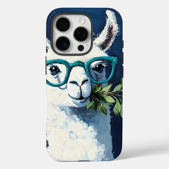 Smarty Llama Chic iPhone 16 Pro Hülle (Rückseite)