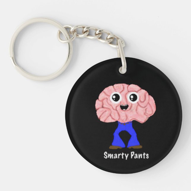 Smarty Pants Brain Schlüsselanhänger (Vorderseite)
