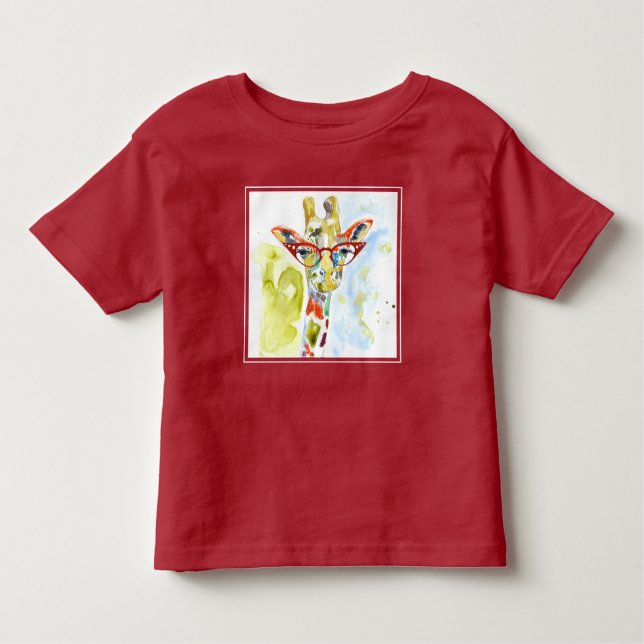 Smarty-Pants Giraffe Kleinkind T-shirt (Vorderseite)