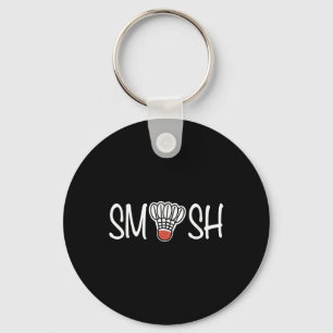 Smash Badminton - Badminton Player - Shuttle Raque Schlüsselanhänger