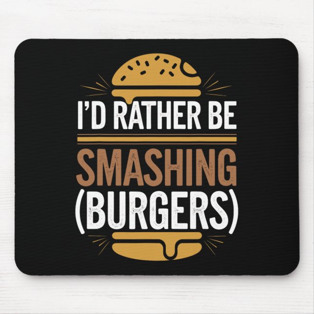 Smash Burger Lover gegrillter Cheeseburger Flat To Mousepad (Vorne)