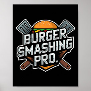 Smash Burger Lover gegrillter Cheeseburger Flat To Poster