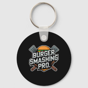 Smash Burger Lover gegrillter Cheeseburger Flat To Schlüsselanhänger