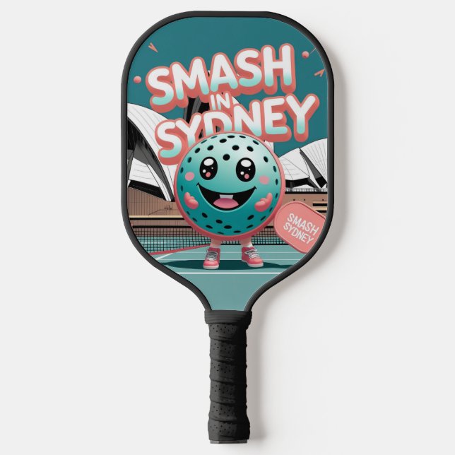 Smash in Sydney - Australien Pickleball Design Pickleball Schläger (Vorderseite)