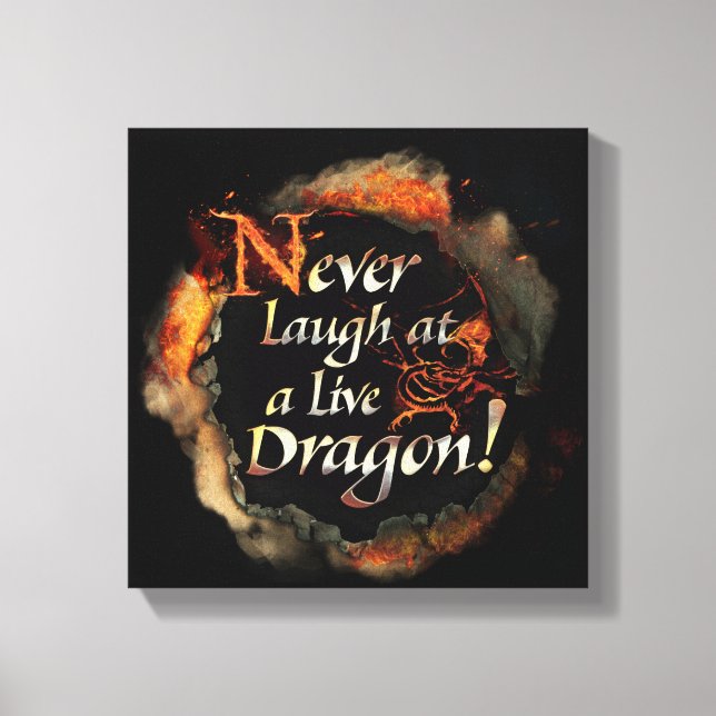 SMAUG™ - Logo-Grafik niemals lachen Leinwanddruck (Vorderseite)