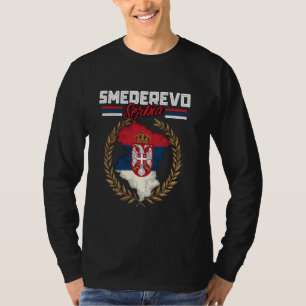Smederevo Serbia Travel Serbische Flagge Karte Srb T-Shirt