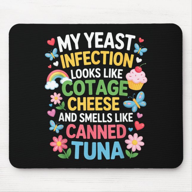 Smells Like Canned Tuna Inappropriate Humor Saying Mousepad (Vorne)