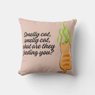 "Smelly Cat Nostalgic Funny Design" Kissen