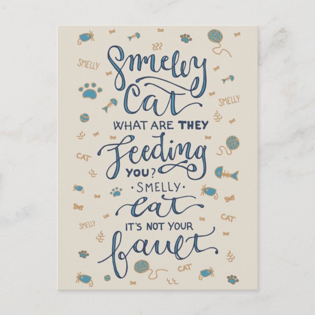 Smelly Cat Postcard Postkarte (Vorderseite)