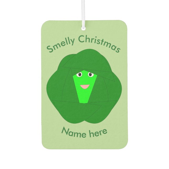 Smelly Christmas Brussels Sprout Air Freshener Autolufterfrischer (Vorderseite)