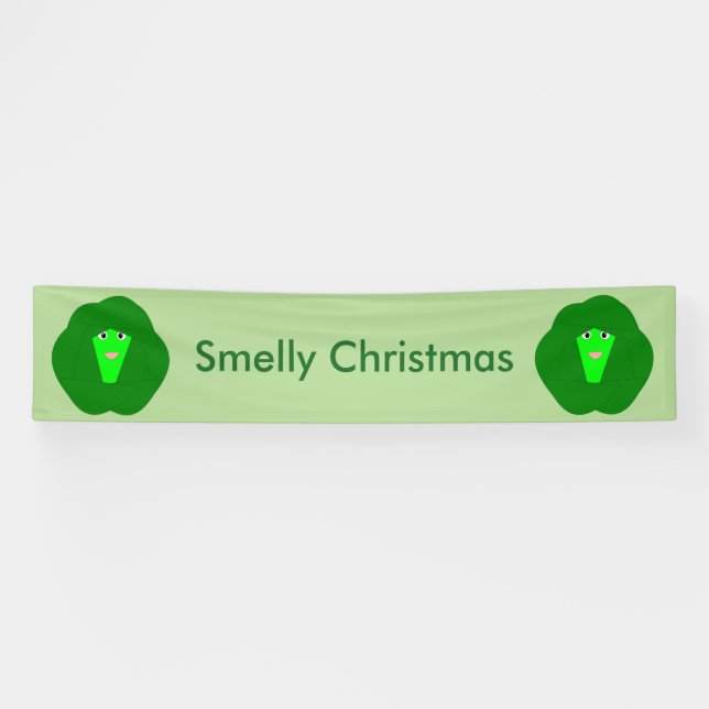 Smelly Christmas Brussels Sprout Banner (Horizontal)