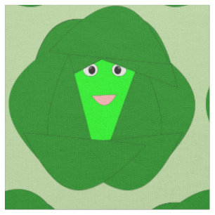 Smelly Christmas Brussels Sprout Craft Fabric Stoff