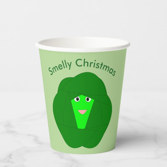 Smelly Christmas Brussels Sprout Custom Pappbecher (Vorderseite)
