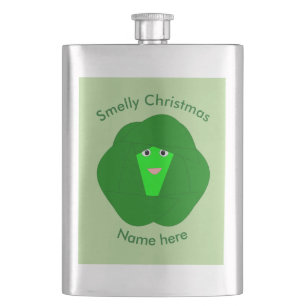 Smelly Christmas Brussels Sprout Flasks Flachmann