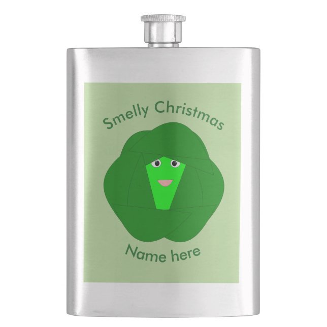 Smelly Christmas Brussels Sprout Flasks Flachmann (Vorderseite)