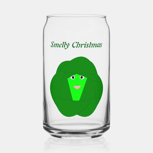 Smelly Christmas Brussels Sprout Funny Custom Dosenglas (Vorderseite)