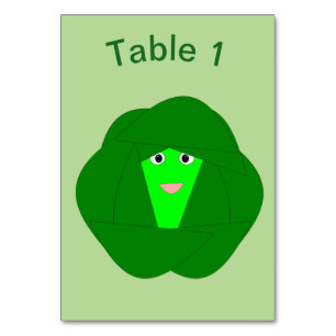 Smely Christmas Brussels Sprout Custom Tablecard Tischnummer
