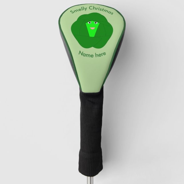 Smely Christmas Brussels Sprout Golf Driver Cover Golf Headcover (Vorderseite)