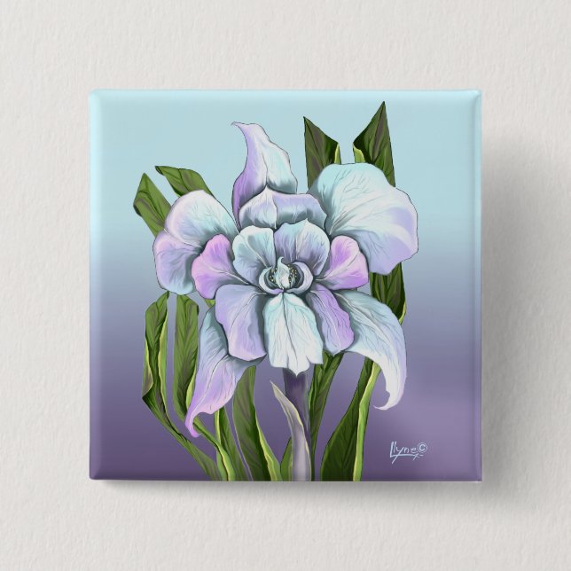 Smeraldo-Blume Button (Vorderseite)