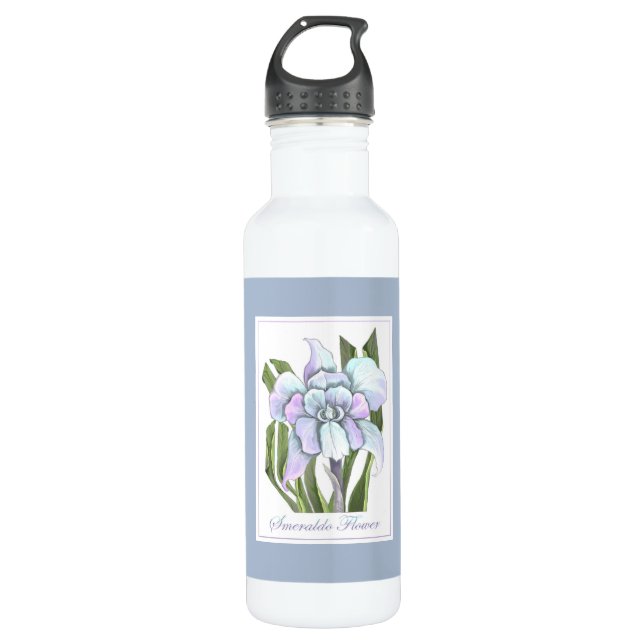 Smeraldo Blume Edelstahlflasche (Vorderseite)