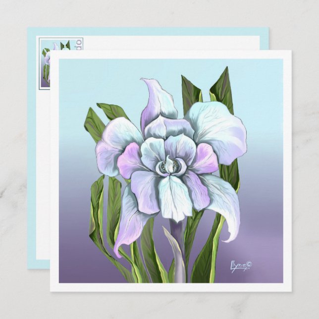 Smeraldo-Blume-Flachkarte (Vorne/Hinten)