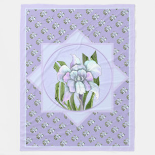 Smeraldo Blume Fleece Decke