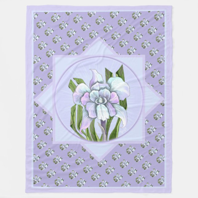 Smeraldo Blume Fleece Decke (Vorderseite)