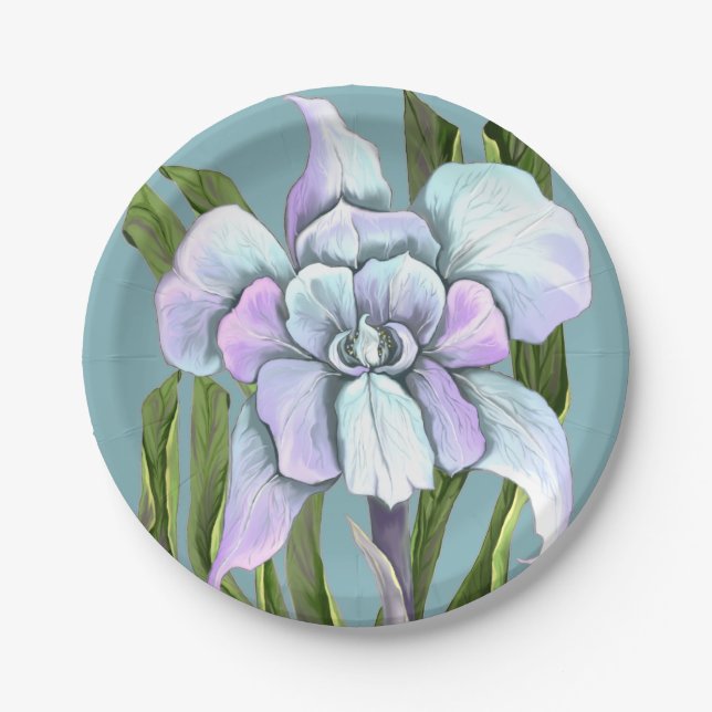 Smeraldo Blume Papier Teller (Vorderseite)