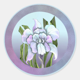 Smeraldo Blume Runder Aufkleber