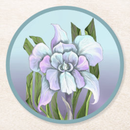 Smeraldo Blume Runder Pappuntersetzer