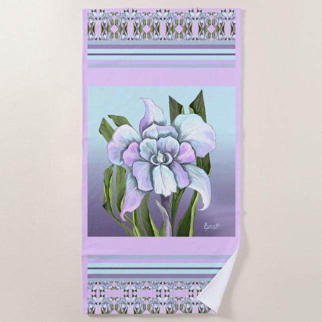 Smeraldo Blume Strandtuch (Vorderseite)