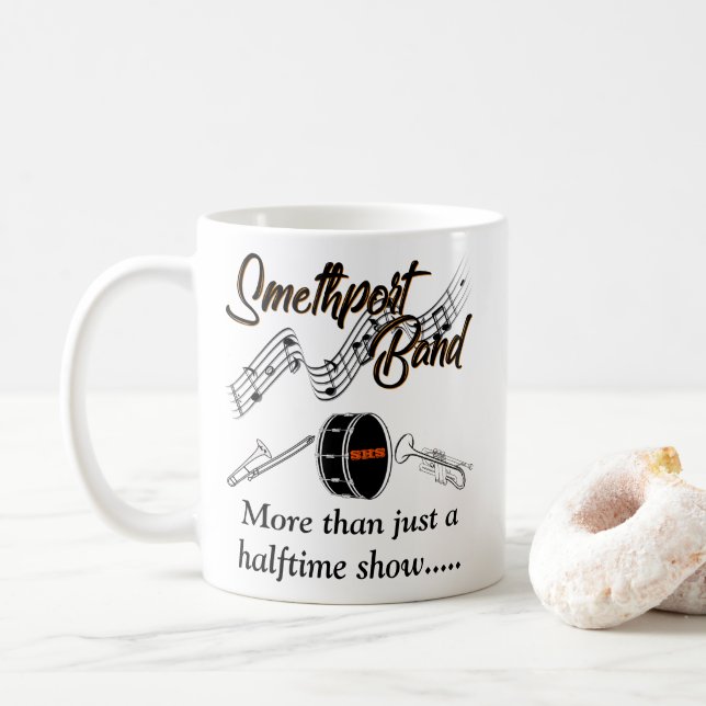 Smethport High School mehr als eine Marching Band Kaffeetasse (Mit Donut)