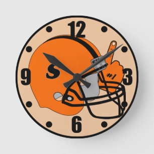 Smethport Hubbers Spiel-Zeit-Fußballfan Runde Wanduhr