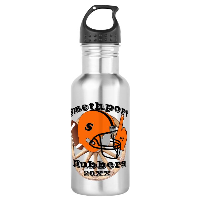 Smethport Hubbers Wheel #1 Fan Helmet Edelstahlflasche (Vorderseite)