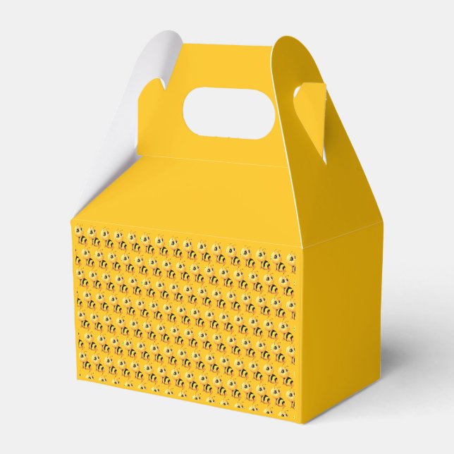 Smiing Bee Baby Dusche Gefälligkeitsbox Geschenkschachtel (Vorderseite)