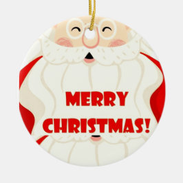 Smilam Santa Claus Head and Face Scandinavian Keramik Ornament